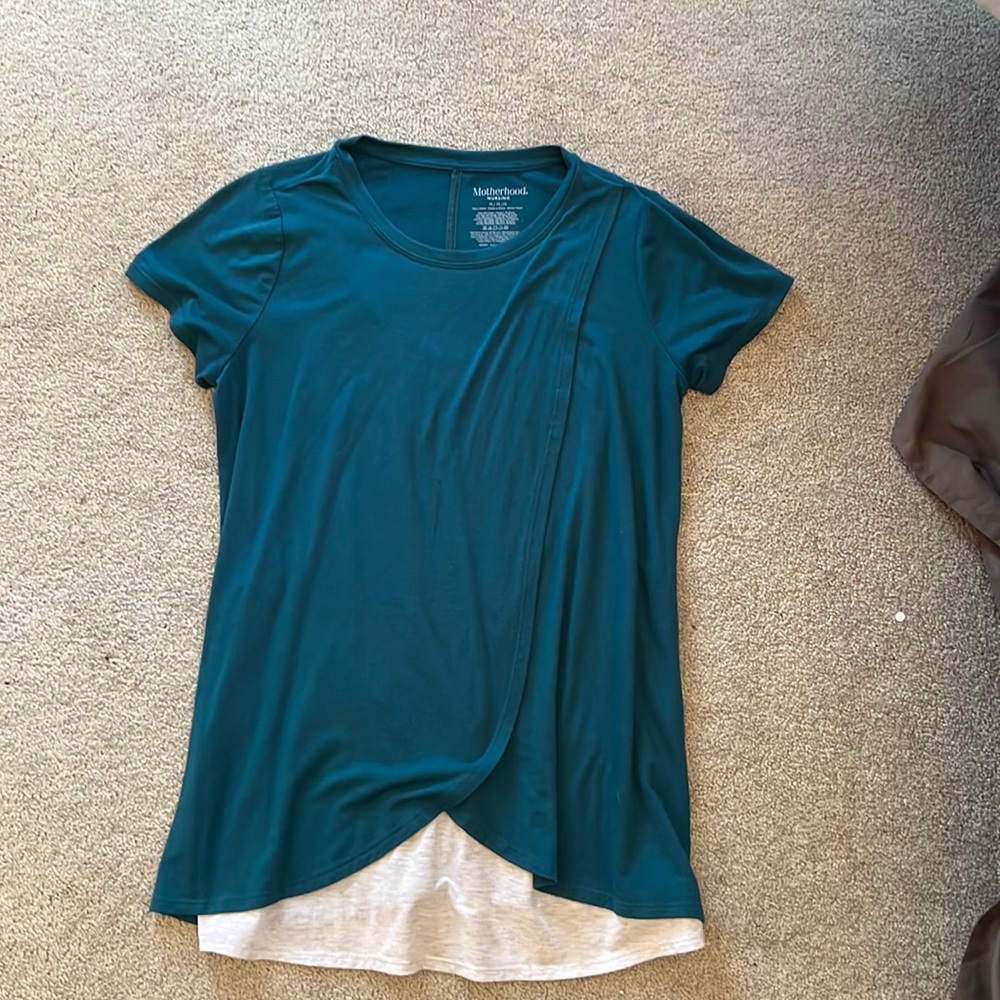 Two tone nursing blouse